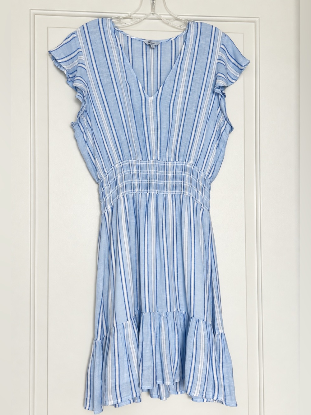 Rails Tara Dress Napoli Stripe Blue White Mini Sz S